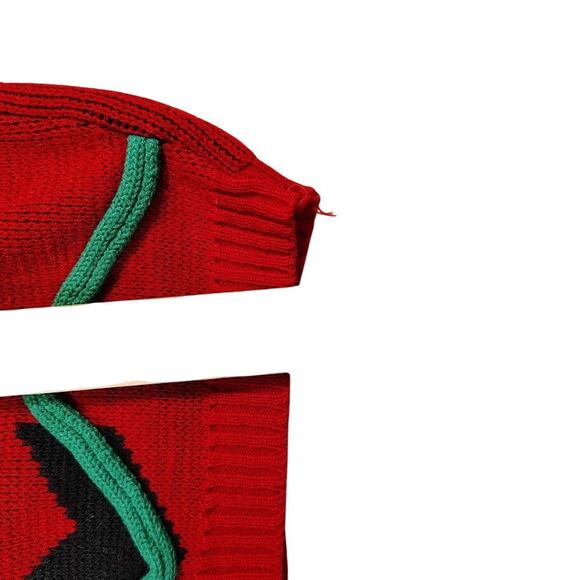 VTG Topsville Women's Red Floral Embroidered Sweater Size L **PLEASE READ** - Picture 5 of 16